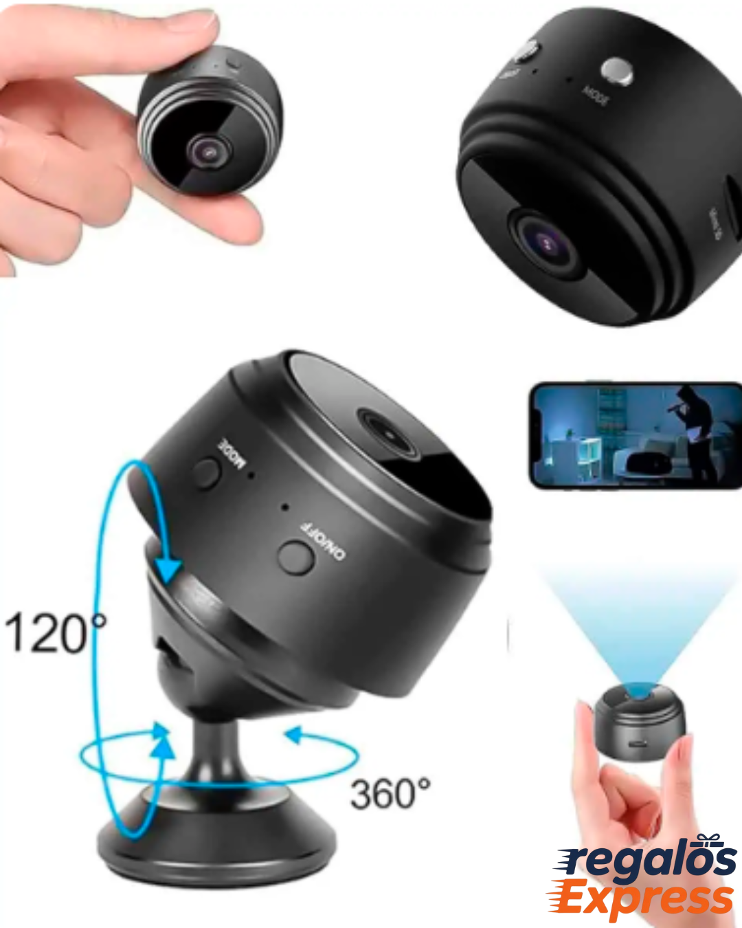 Mini Cámara de Seguridad espía 360